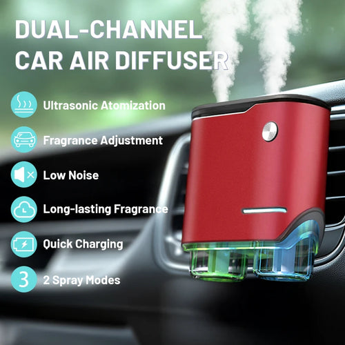 Car air freshener, three strengths adjustable, car aromatherapy machine, portable freshener perfume fragrance