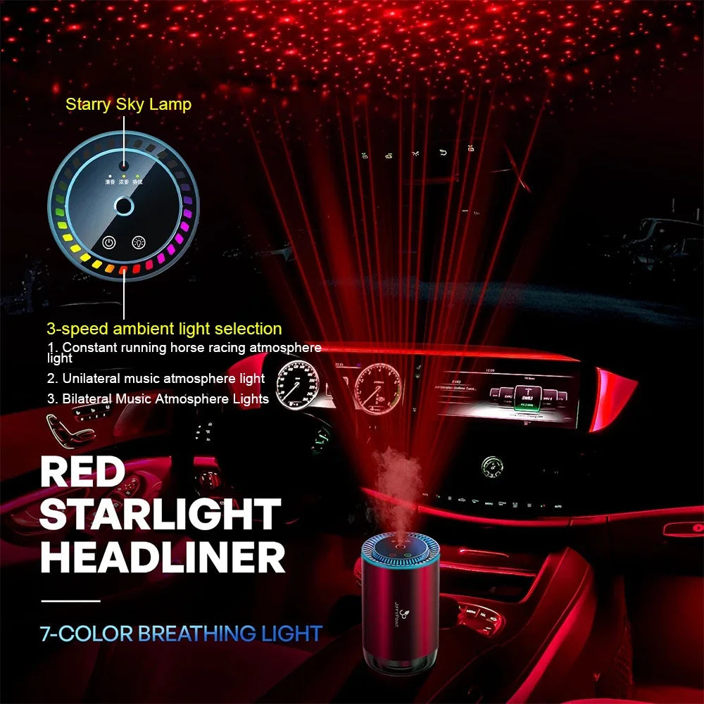 Star Sky Car Aromatherapy, Smart Sensor & Auto Start-Stop. Rich Scent Diffuser. Dual Use for Car & Home, Healthy Essential Oil.